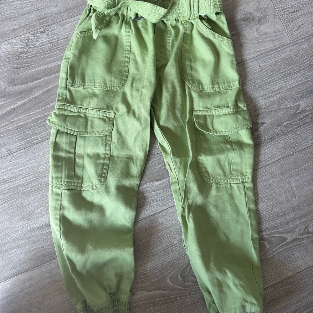 Kids Green Cargo Pants